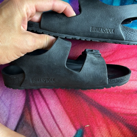 VGUC size 28 kids black rubber Birkenstocks - Picture 7 of 9